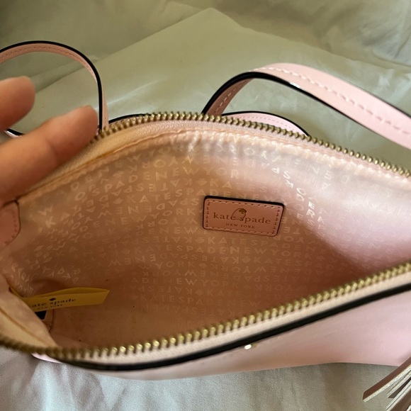 Kate Spade pink crossbody purse. Used. - Picture 2 of 2